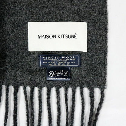 メゾンキツネ MAISON KITSUNE マフラー ストール LW06201WA0018-O190 メンズ レディース BLACK CHARCOAL WQ00051459