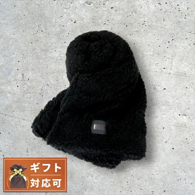アグ UGG マフラー 20052 W SHERPA OVERSIZED SCARF ストール 20052-BLK レディース メンズ ブラック WQ00051527