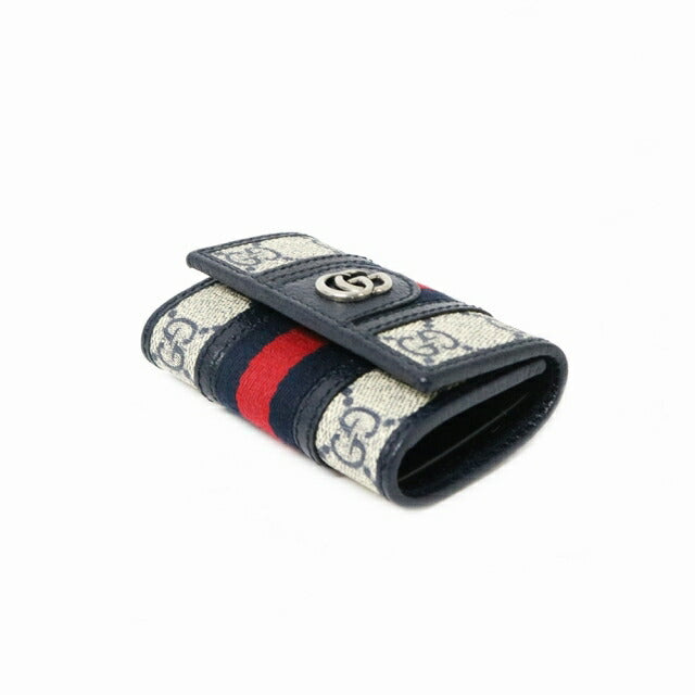 グッチ GUCCI キーケース 603732-96IWN-4076 ベージュブルー GGスプリーム キャンバス WQ00051616