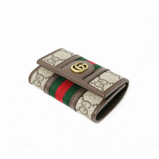 グッチ GUCCI キーケース 603732-96IWT-8745 ベージュ グリーン レッド GGスプリーム キャンバス WQ00051617