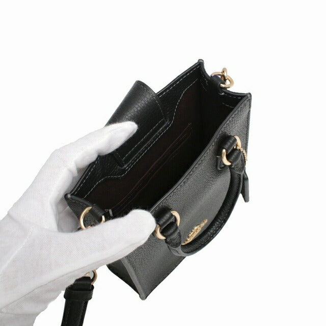 コーチ COACH PLLD LTH NS MIN TOTE ショルダーバッグ CJ500-IMBLK レディース ブラック WQ00051805
