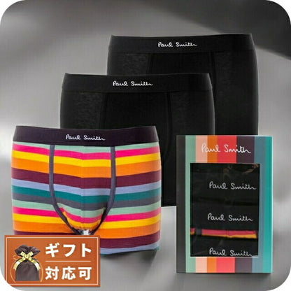 ポールスミス PAUL SMITH ボクサーパンツ 3枚セット M1A-914C-A3PCKD-79A-M メンズ ブラック 下着 WQ00051882