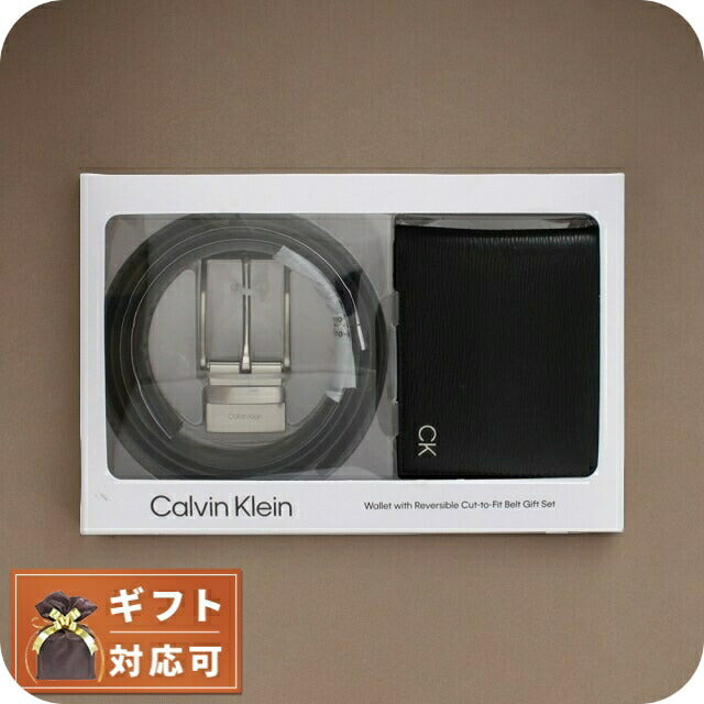 カルバンクライン CALVIN KLEIN ベルト＆二つ折り財布セット 41CK240001 メンズ ブラック CK WQ00051913