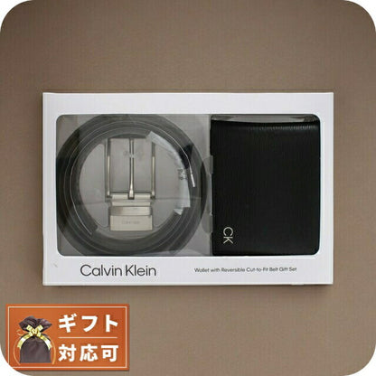カルバンクライン CALVIN KLEIN ベルト＆二つ折り財布セット 41CK240001 メンズ ブラック CK WQ00051913