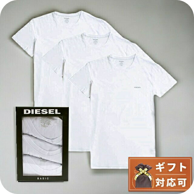 ディーゼル DIESEL Tシャツ 00SPDG-0AALW-100-M メンズ ホワイト 3枚セット 下着 WQ00051992