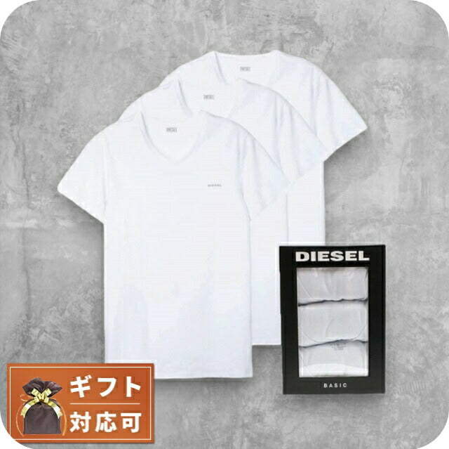 ディーゼル DIESEL Tシャツ 00SPDM-0AALW-100-M メンズ ホワイト 3枚セット 下着 WQ00051995