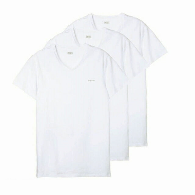 ディーゼル DIESEL Tシャツ 00SPDM-0AALW-100-M メンズ ホワイト 3枚セット 下着 WQ00051995