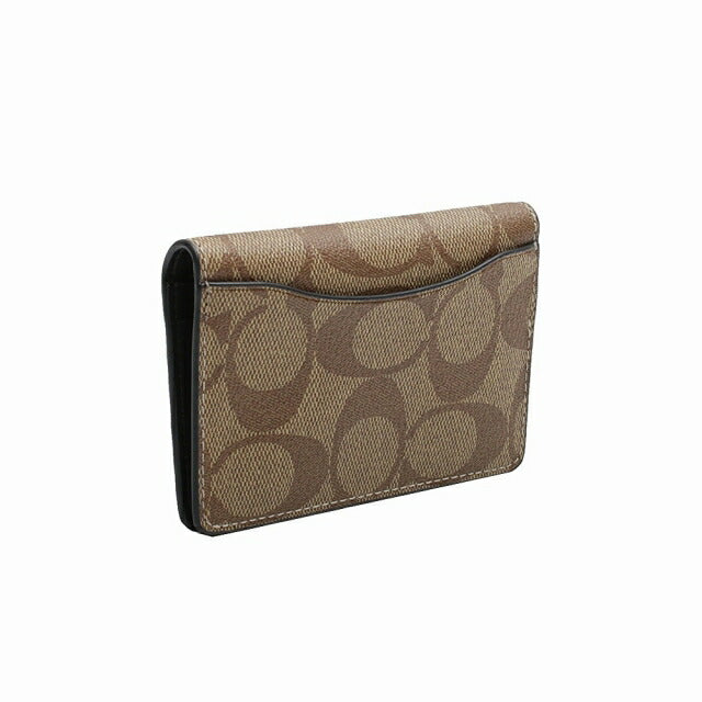 Coach カードケース 名刺入れ レディース メンズ CJ753-QBKHA COACH アウトレット コーチ CJ753 QBKHA シグネチャー IDカード