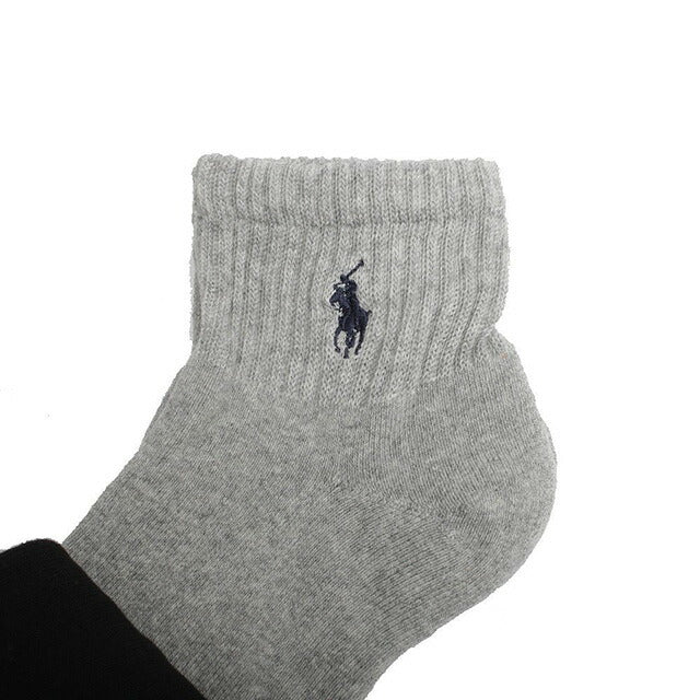 ポロラルフローレン POLO RALPH LAUREN ソックス 824032PK-ASST メンズ ブラック ホワイト グレー 3個セット 靴下 WQ00052322