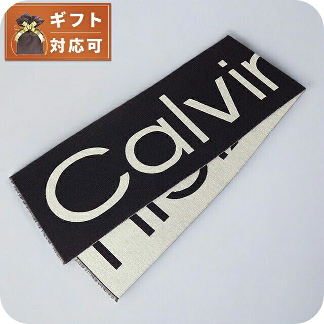 カルバンクライン CALVIN KLEIN マフラー K60K612028-BEH レディース ブラック マフラー WQ00052767