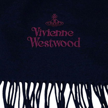 ヴィヴィアンウエストウッド VIVIENNE WESTWOOD マフラー 24-W00Q7-K410 レディース メンズ ネイビーブルー マフラー WQ00052974