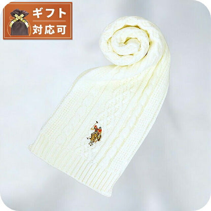 ユーエスポロ アッスン U.S.POLO ASSN マフラー 447464-WHITE レディース メンズ ホワイト マフラー WQ00052996