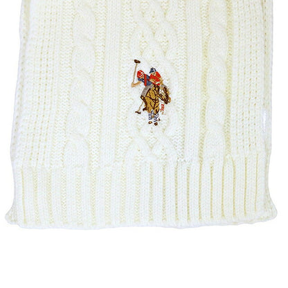 ユーエスポロ アッスン U.S.POLO ASSN マフラー 447464-WHITE レディース メンズ ホワイト マフラー WQ00052996