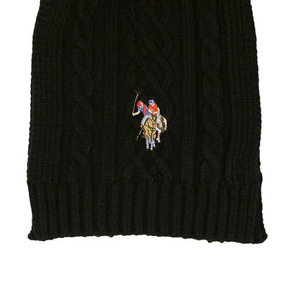 ユーエスポロ アッスン U.S.POLO ASSN マフラー 447591-BLACK レディース メンズ ブラック マフラー WQ00052998