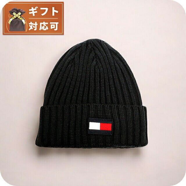 トミーヒルフィガー TOMMY HILFIGER ニット帽 TH100068C-001 メンズ レディース ブラック 帽子 WQ00053154