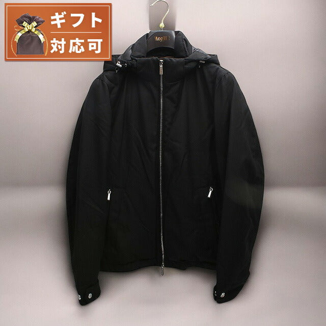 ムーレー MOORER ALBINI-PUM ダウンジャケット アウター MOUGI100090-ALBINI-NERO-48 メンズ ブラック ダウンジャケット WQ00053167