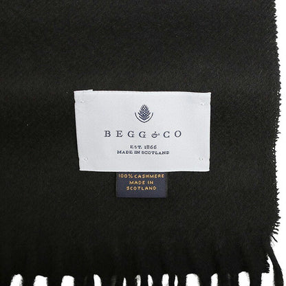 ベグアンドコー BEGG&amp;CO Arran マフラー 60BCARRAN-BLACK メンズ レディース ブラック マフラー WQ00053169