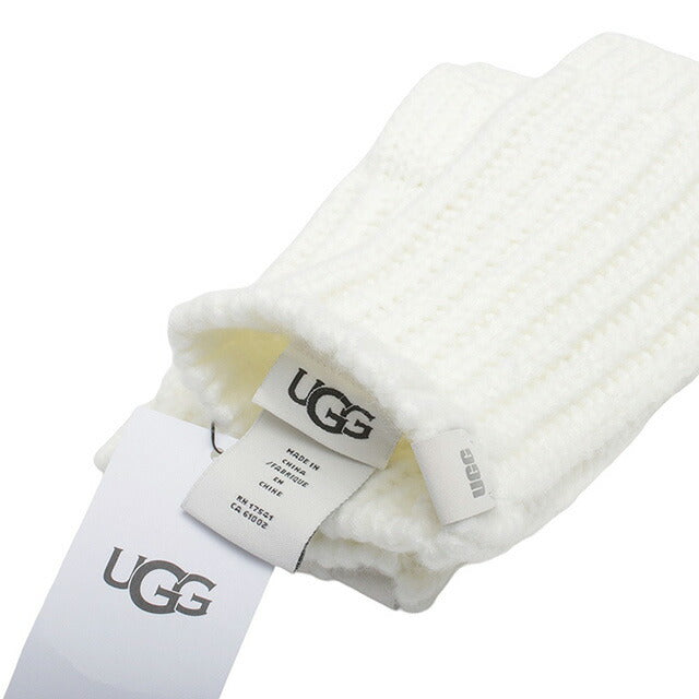 アグ UGG W CHUNKY FINGERLESS MITTEN 手袋 22590-WHITE