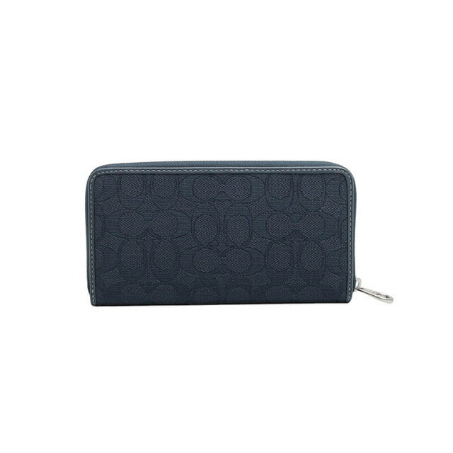 コーチ COACH LONG ZIP AROUND WALLET SIGNATURE JACQUARD 長財布 CU150-SVPM1 レディース デニム WQ00053942