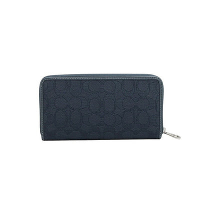 コーチ COACH LONG ZIP AROUND WALLET SIGNATURE JACQUARD 長財布 CU150-SVPM1 レディース デニム WQ00053942