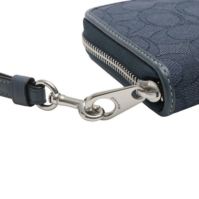 コーチ COACH LONG ZIP AROUND WALLET SIGNATURE JACQUARD 長財布 CU150-SVPM1 レディース デニム WQ00053942