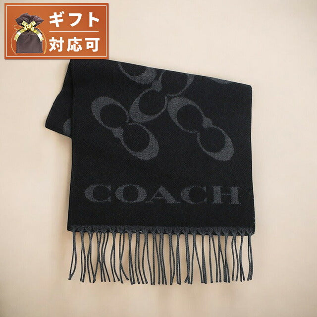 コーチ COACH マフラー ストール CO100317-001 レディース メンズ ブラック マフラー WQ00053960