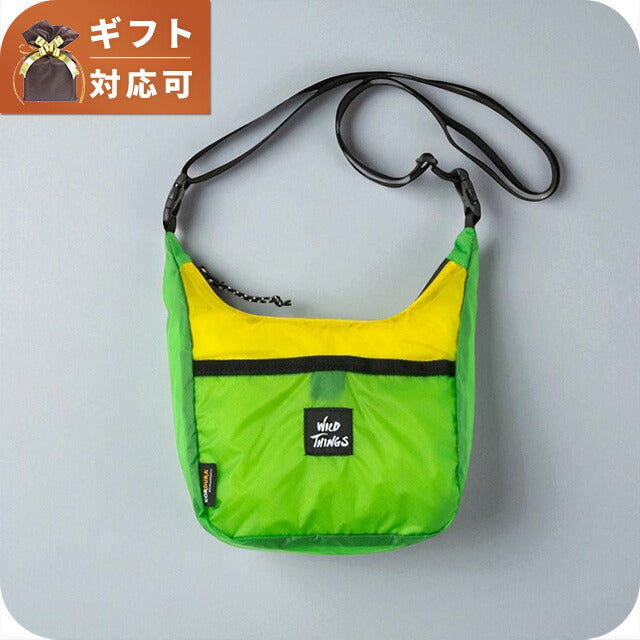 ワイルドシングス WILD THINGS ショルダーバッグ WT-380-3832-GREEN-YELLOW メンズ レディース グリーン WQ00054486