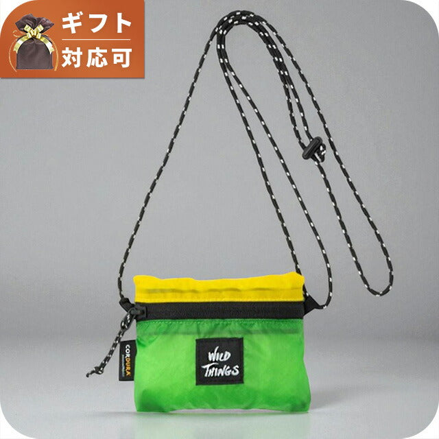 ワイルドシングス WILD THINGS ショルダーバッグ WT-380-3834-GREEN-YELLOW メンズ レディース グリーン WQ00054494
