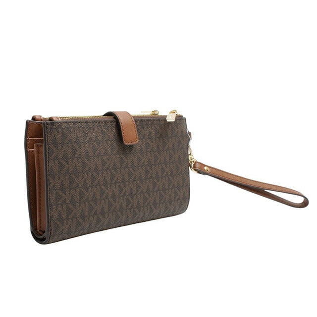 マイケルコース MICHAEL KORS JET SET TRAVEL LG DOUBLE ZIP WRSTLT 長財布 35F8GTVW0B-BROWN レディース ブラウン WQ00054943