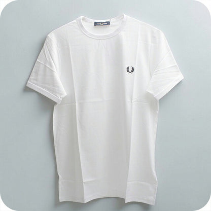 フレッドペリー FRED PERRY Ringer T-Shirt M3519 Tシャツ M3519-100-WHITE-M ユニセックス ホワイト Tシャツ WQ00055009