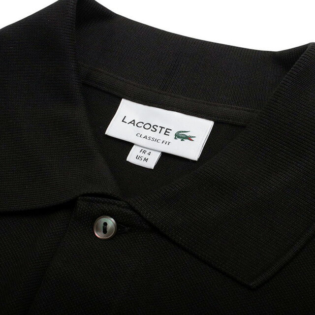ラコステ LACOSTE ポロシャツ L1212-51-BLACK-031-M Classic Fit メンズ レディース ブラック ポロシャツ WQ00055083