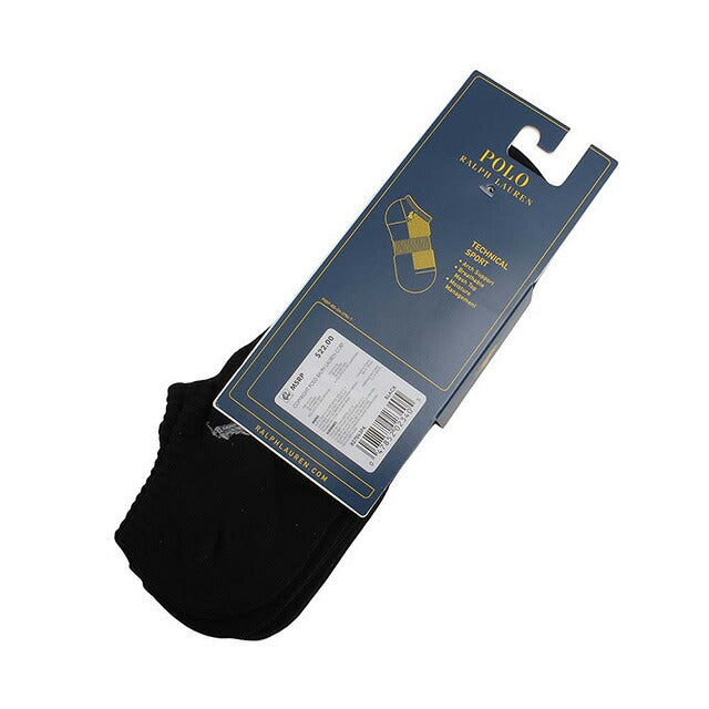 ポロラルフローレン POLO RALPH LAUREN ソックス 827063PK-BLACK メンズ ブラック 3個セット 靴下 WQ00055296