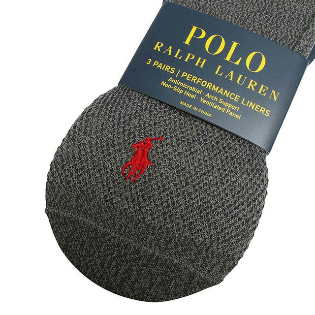 ポロラルフローレン POLO RALPH LAUREN ソックス 8293PK-CHAST メンズ グレー 3個セット 靴下 WQ00055298