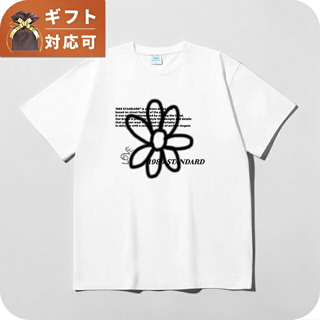 1989スタンダード 1989 STANDARD Tシャツ SISSTD-0034-WHITE-XL ユニセックス ホワイト BW FLOWER Tシャツ Cool Cotton Oversized Fit Tシャツ WQ00055537