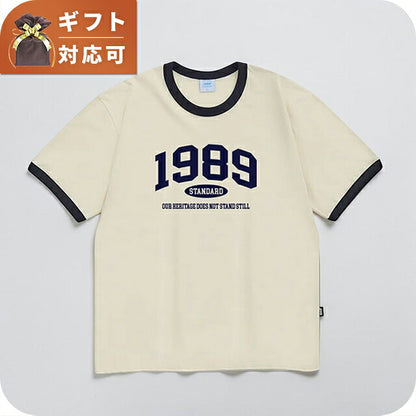 1989スタンダード 1989 STANDARD Tシャツ SRSSTD-0004-IVORY-M ユニセックス アイボリー OUR 1989 Tシャツ Cool Cotton Ringer Tシャツ WQ00055541