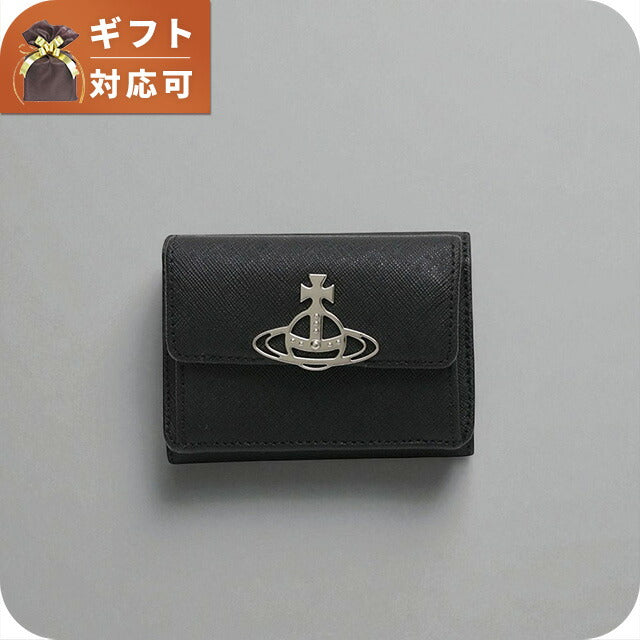 ヴィヴィアンウエストウッド VIVIENNE WESTWOOD 3つ折り財布 5115002UW-L001N-N401 レディース ブラック WQ00055619