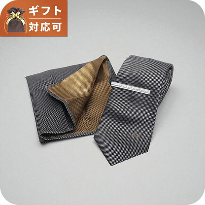 ダニエルウェリントン DANIEL WELLINGTON ネクタイ＆チーフ＆タイバー ３点セット DW02800002 メンズ グレー ネクタイ WQ00055702