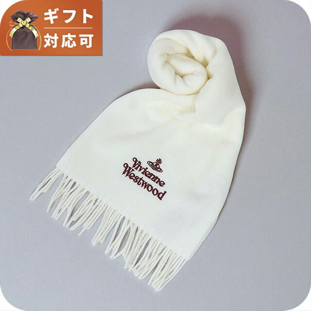 ヴィヴィアンウエストウッド VIVIENNE WESTWOOD マフラー 25-W00Q7-A401 レディース メンズ ホワイト マフラー WQ00055832