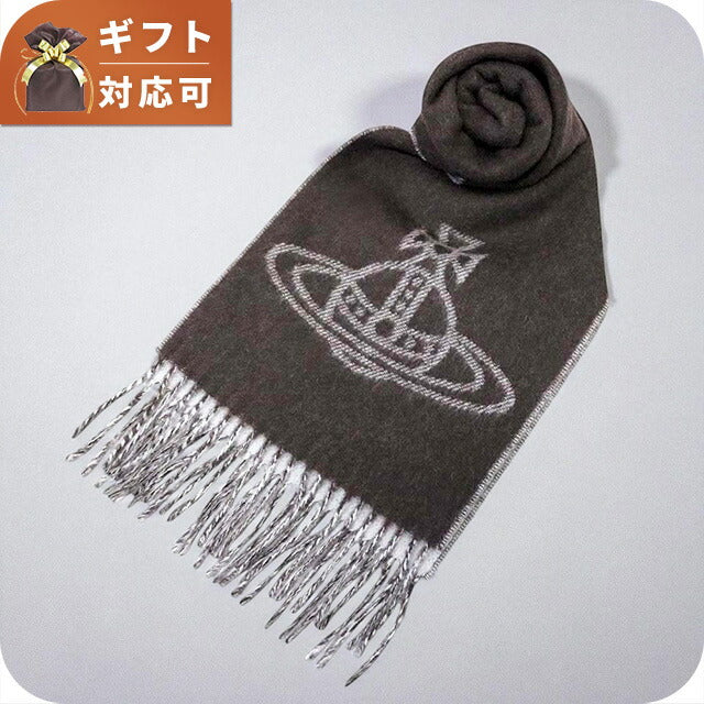 ヴィヴィアンウエストウッド VIVIENNE WESTWOOD マフラー 25-W00ZH-D401 レディース メンズ ビッグオーブロゴ ブラウン マフラー WQ00055842