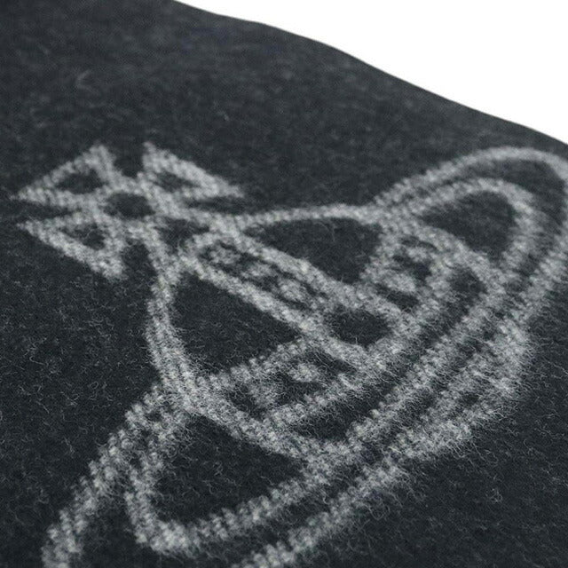 ヴィヴィアンウエストウッド VIVIENNE WESTWOOD マフラー 25-W00ZH-N402 レディース メンズ ビッグオーブロゴ ブラック マフラー WQ00055845