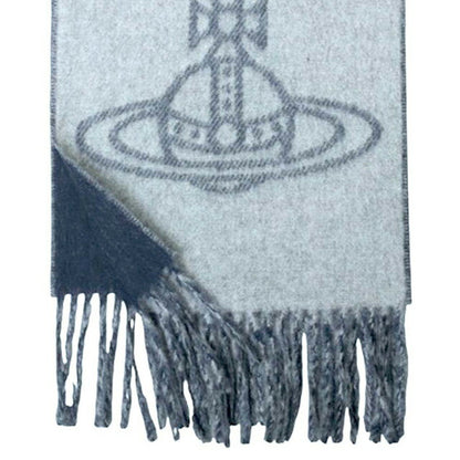 ヴィヴィアンウエストウッド VIVIENNE WESTWOOD マフラー 25-W00ZH-P407 レディース メンズ ビッグオーブロゴ ミネラルグレー WQ00055846