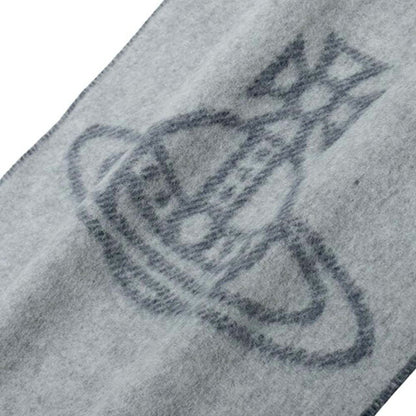 ヴィヴィアンウエストウッド VIVIENNE WESTWOOD マフラー 25-W00ZH-P407 レディース メンズ ビッグオーブロゴ ミネラルグレー WQ00055846