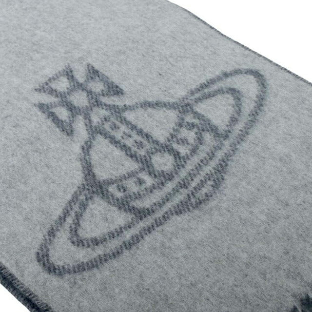 ヴィヴィアンウエストウッド VIVIENNE WESTWOOD マフラー 25-W00ZH-P407 レディース メンズ ビッグオーブロゴ ミネラルグレー WQ00055846