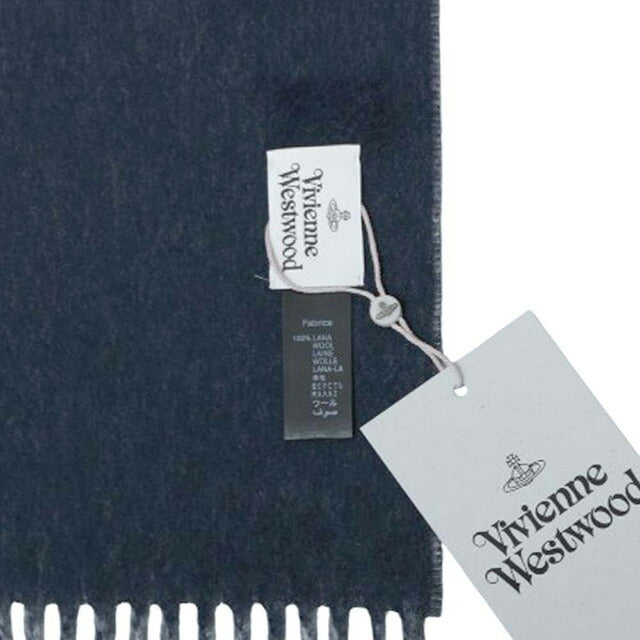 ヴィヴィアンウエストウッド VIVIENNE WESTWOOD マフラー 25-W00ZH-P407 レディース メンズ ビッグオーブロゴ ミネラルグレー WQ00055846