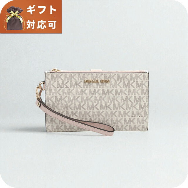 マイケルコース MICHAEL KORS JET SET TRAVEL DOUBLE ZIP WRISTLET 二つ折り財布 35F8GTVW0B-PWDBLSHMLT MK レディース WQ00056107
