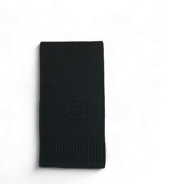 Coach COACH EMBOSSED KNIT MUFFLER Muffler CCL86-BLK Unisex Muffler WQ00056537