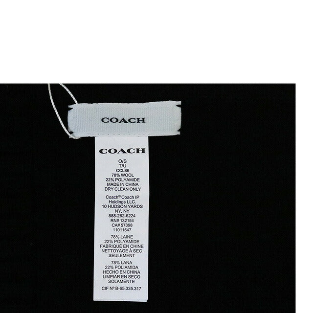 Coach COACH EMBOSSED KNIT MUFFLER Muffler CCL86-BLK Unisex Muffler WQ00056537