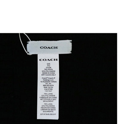 Coach COACH EMBOSSED KNIT MUFFLER Muffler CCL86-BLK Unisex Muffler WQ00056537