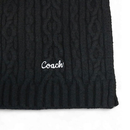 Coach COACH EMBROIDRED CABLE KNIT MUFFLER Muffler CCL89-BLK Unisex Muffler WQ00056542