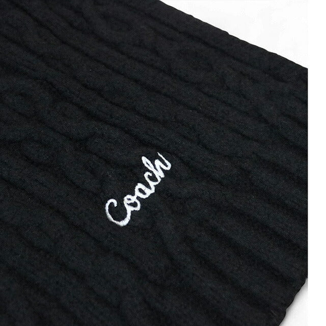 Coach COACH EMBROIDRED CABLE KNIT MUFFLER Muffler CCL89-BLK Unisex Muffler WQ00056542